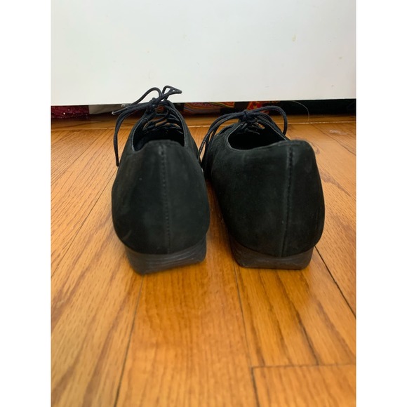 Sam & Libby Black Suede Tie Up Shoes Size 9 - Picture 4 of 6